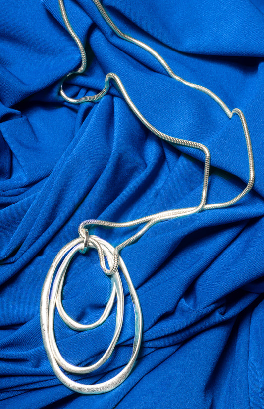 "Ocean Rings 3" Long Necklace