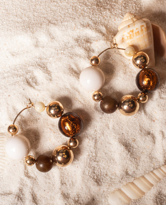 "Royal Resort Ball" Hoop Earrings