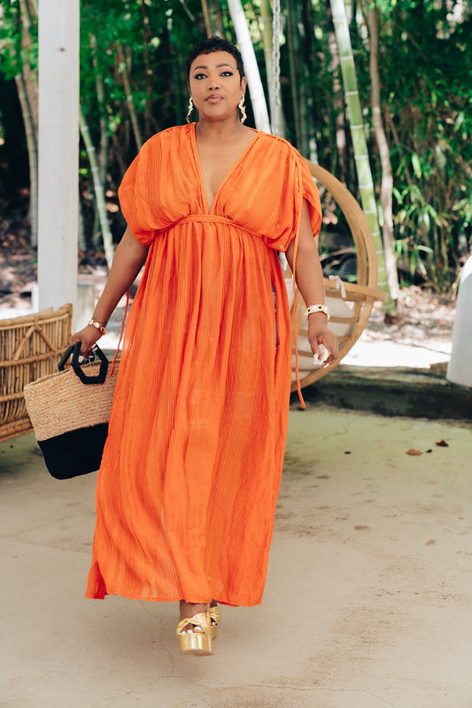 "Luzia" Captain's Dinner Maxi Cover Up Dress