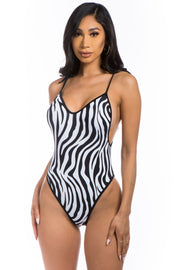 "Zebra" One Piece Swimwear