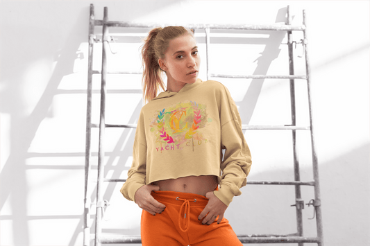 "YC" Relentless Cropped Hoodie - Yacht Club Access