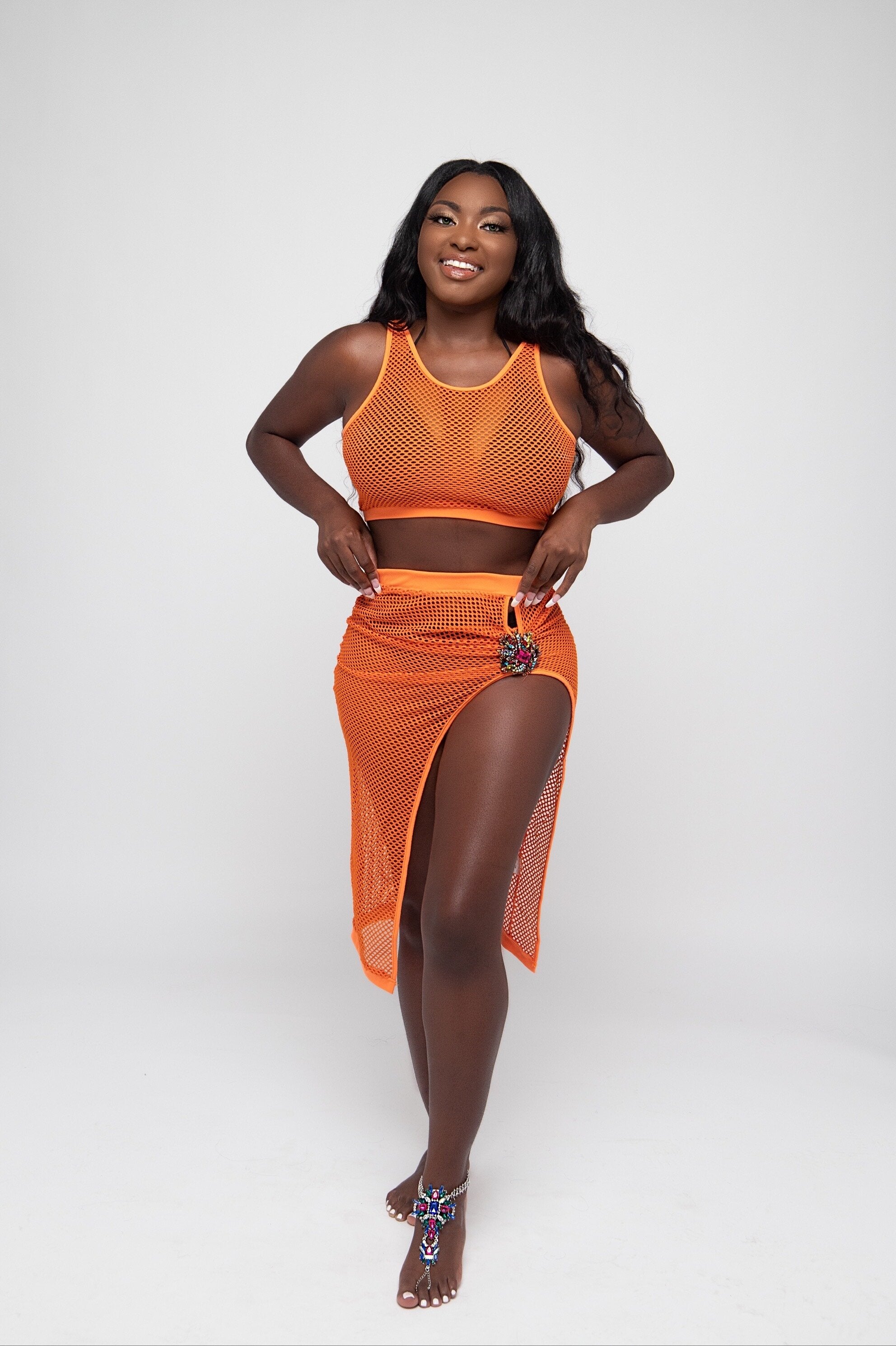 "ORANGE YOU READY" 2PC  COVER UP