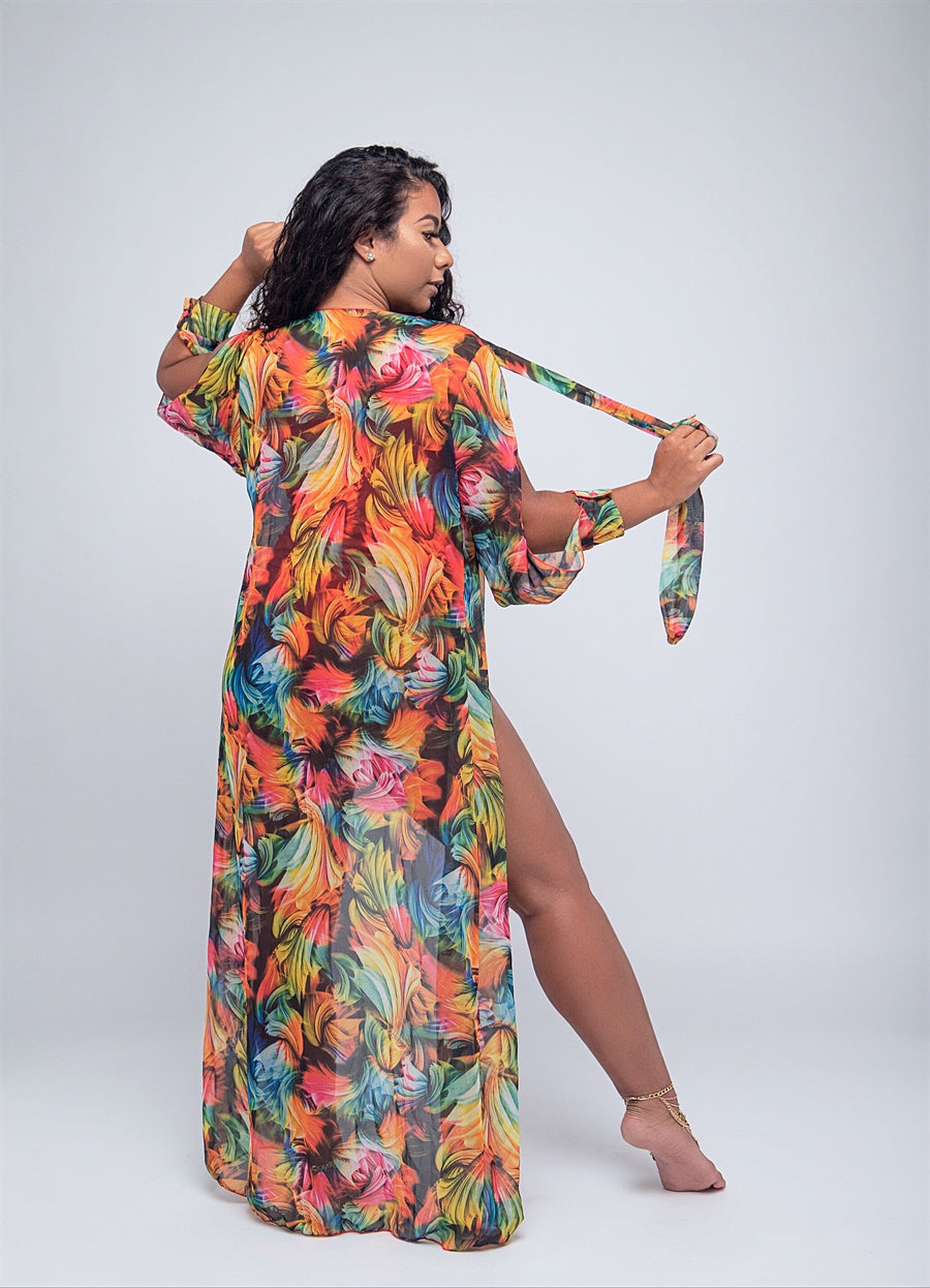 "GARDEN OF EDEN" MAXI COVER UP