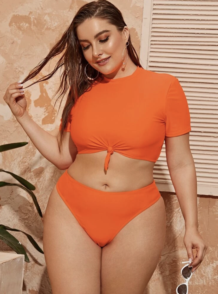 "ORANGE YOU READY TOO" 2 PC SWIMSUIT