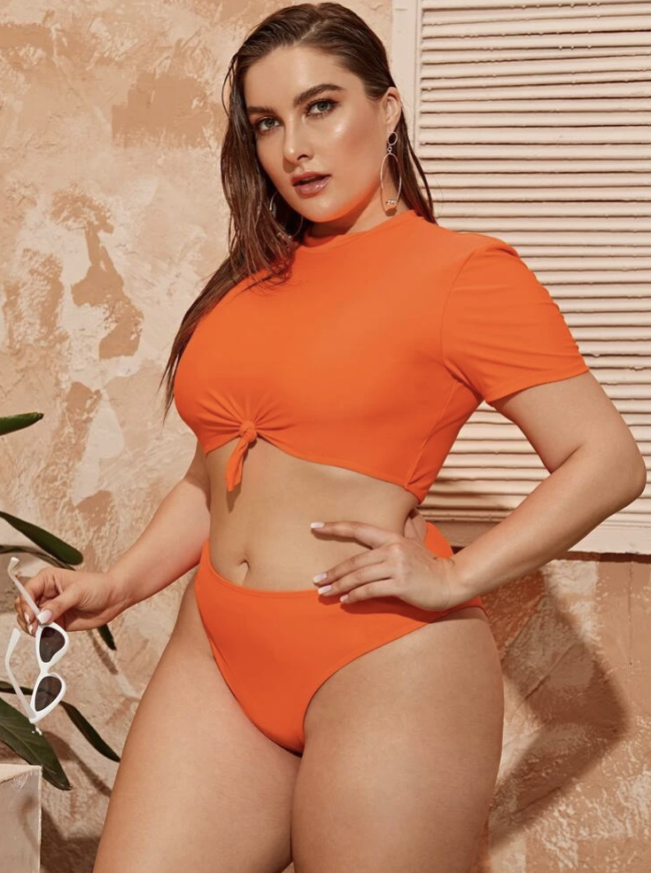 "ORANGE YOU READY TOO" 2 PC SWIMSUIT