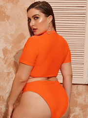 "ORANGE YOU READY TOO" 2 PC SWIMSUIT