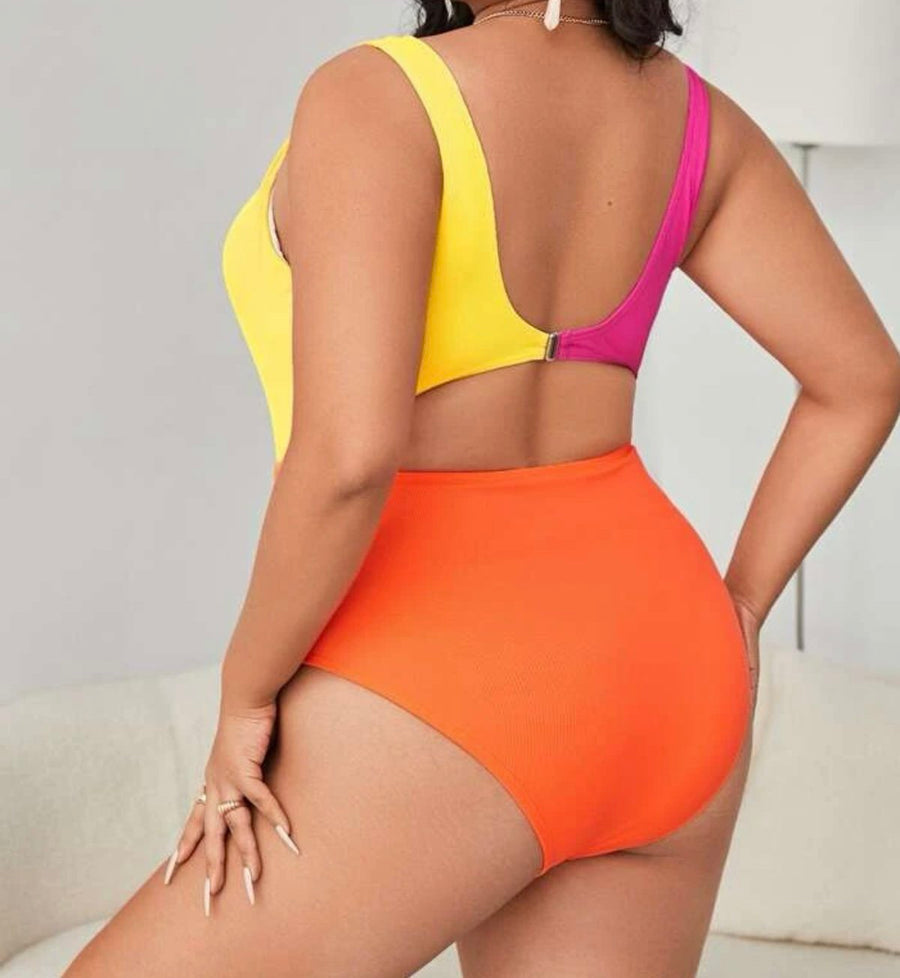 "Neonia" One Piece Swimwear (Curvy Plus)